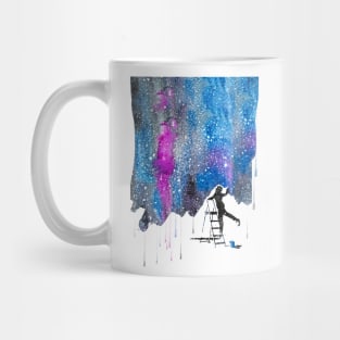 Woman painting the sky Mug